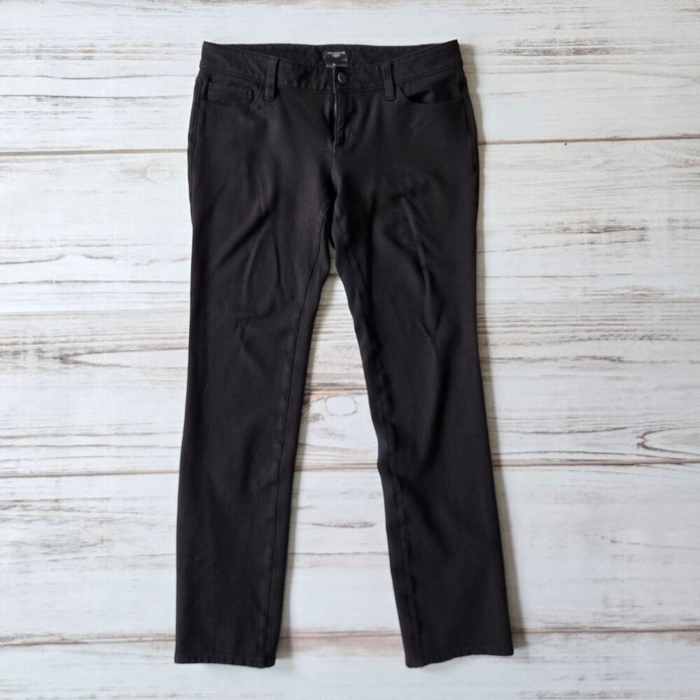 Ann Taylor Petite Black Modern Straight Leg Pant sz 4P